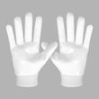 Basic White Sticky Kids Football Receiver Gloves