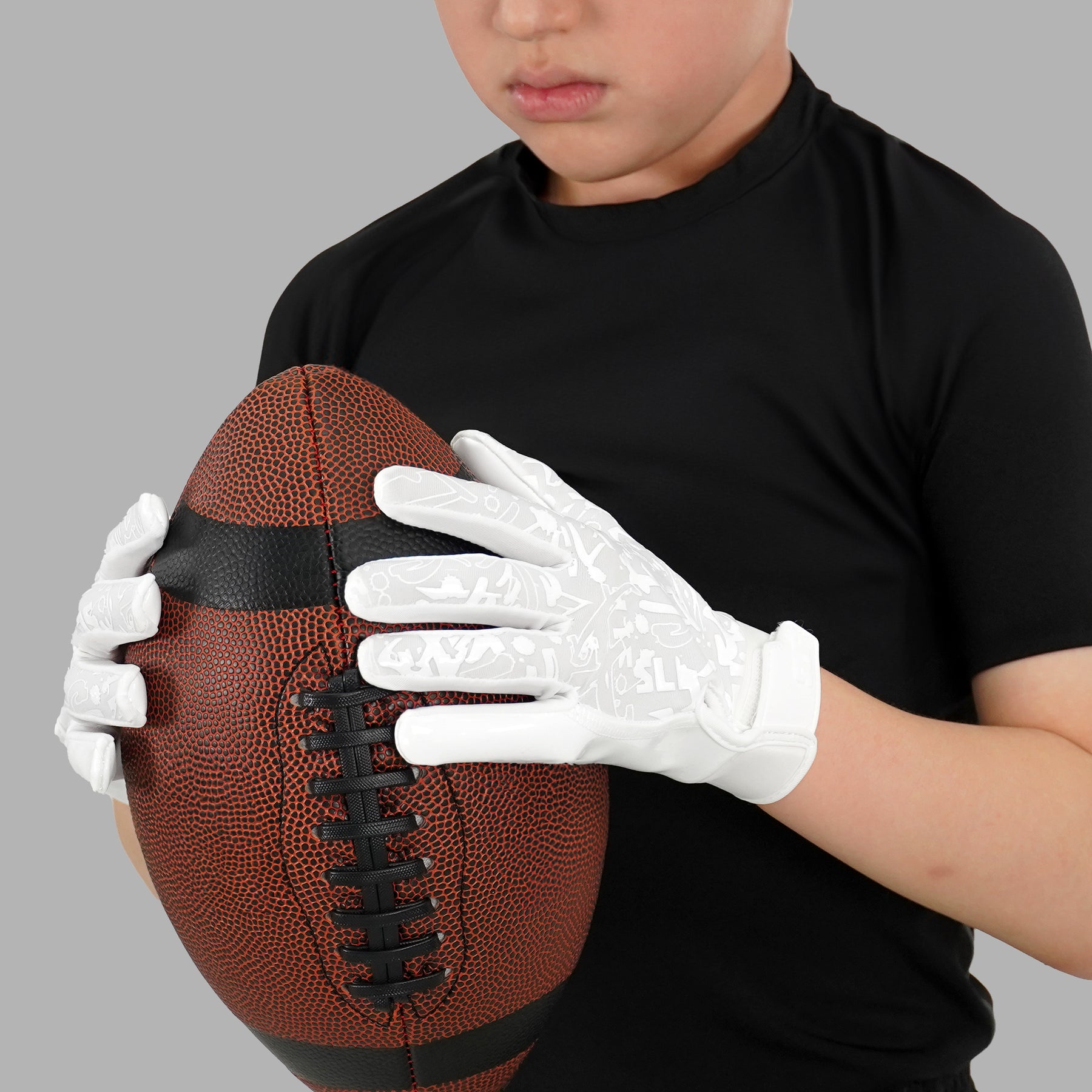 Basic White Sticky Kids Football Receiver Gloves – SLEEFS