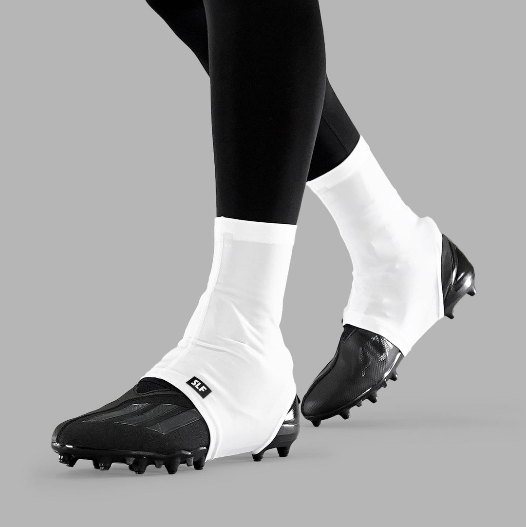 2 White Spats / Cleat Covers Bundle