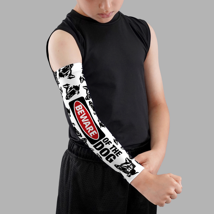 Beware of the Dog Pattern Kids Arm Sleeve