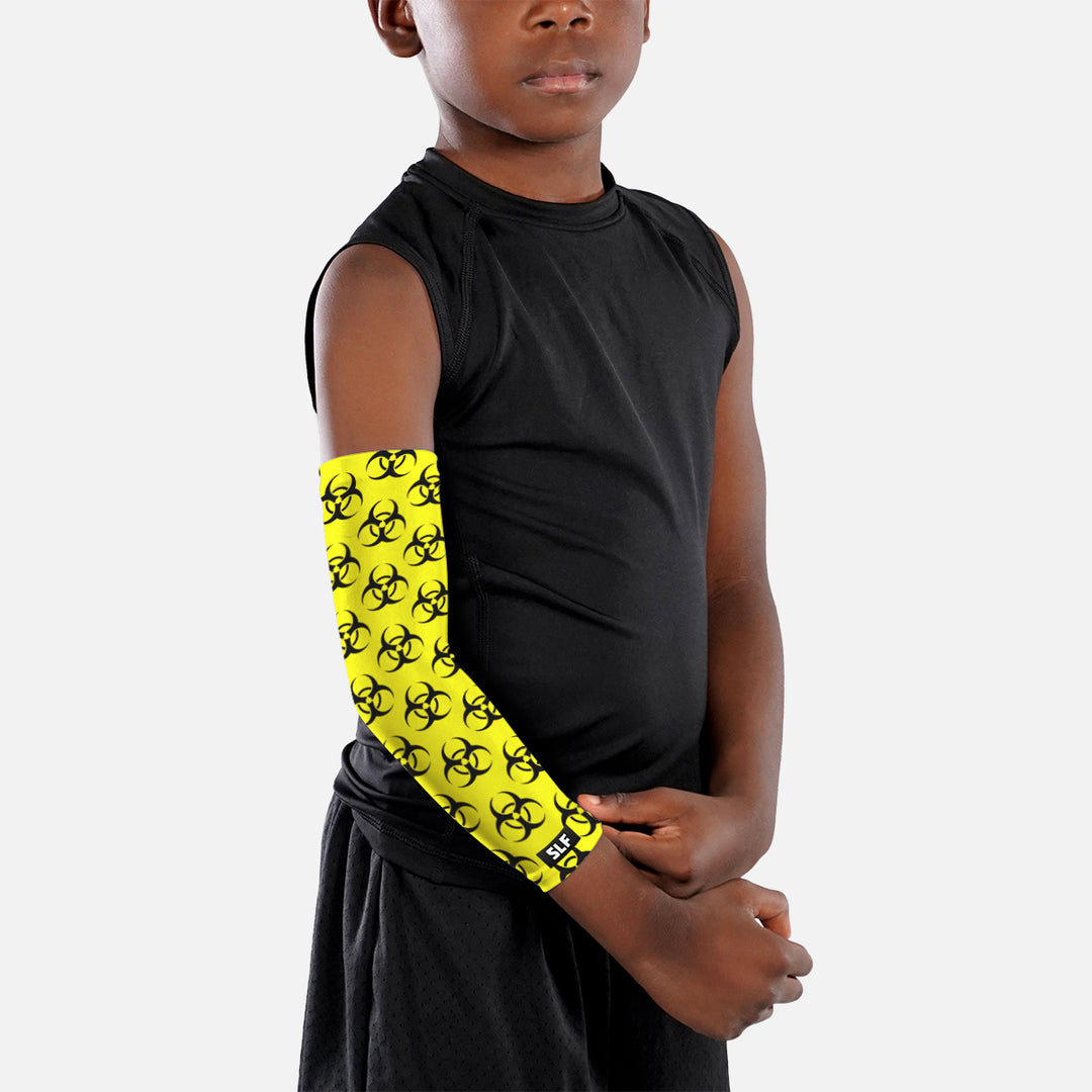 Biohazard Yellow Pattern Kids Arm Sleeve