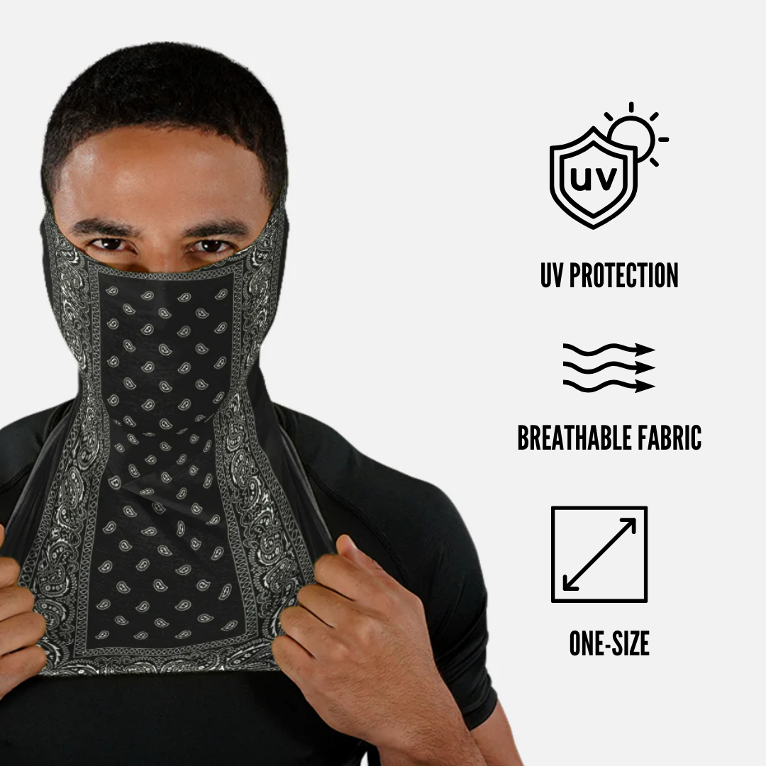 Black Classic Bandana Neck Gaiter