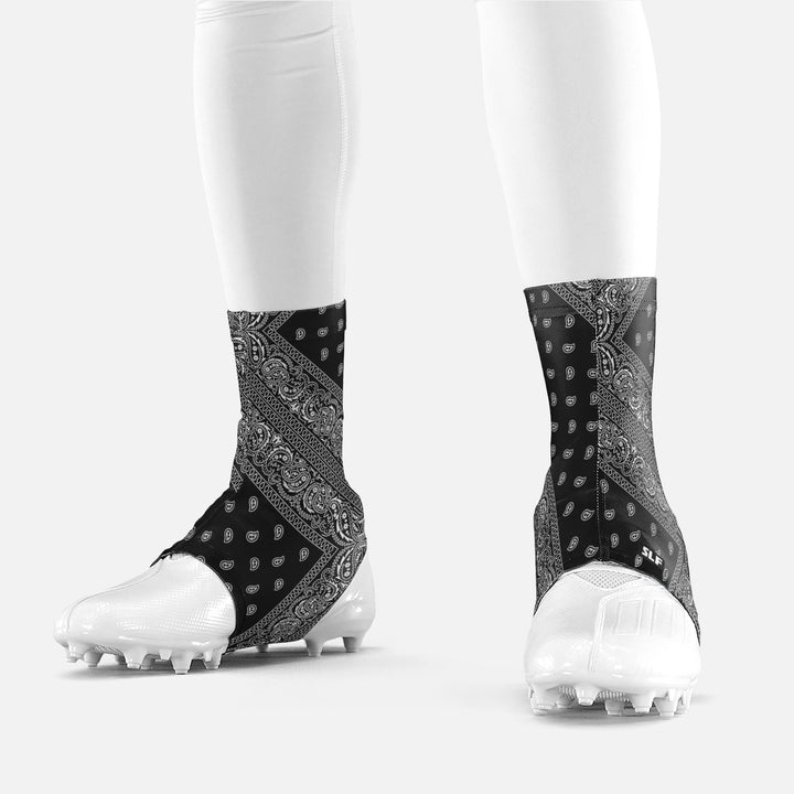 Black Classic Bandana Spats / Cleat Covers
