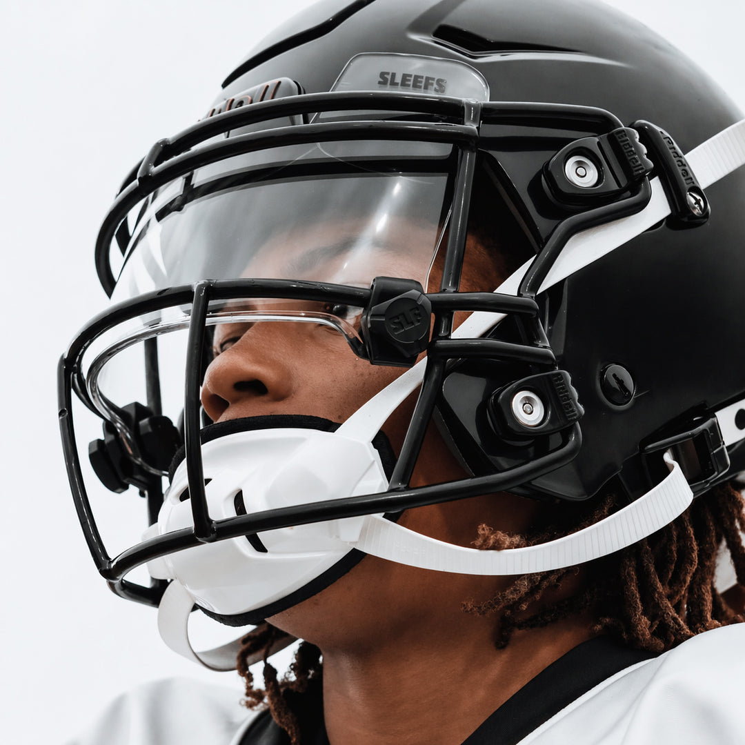 Black Football Helmet Visor Quick Clips