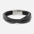 Black Leather 3 in 1 Bracelet