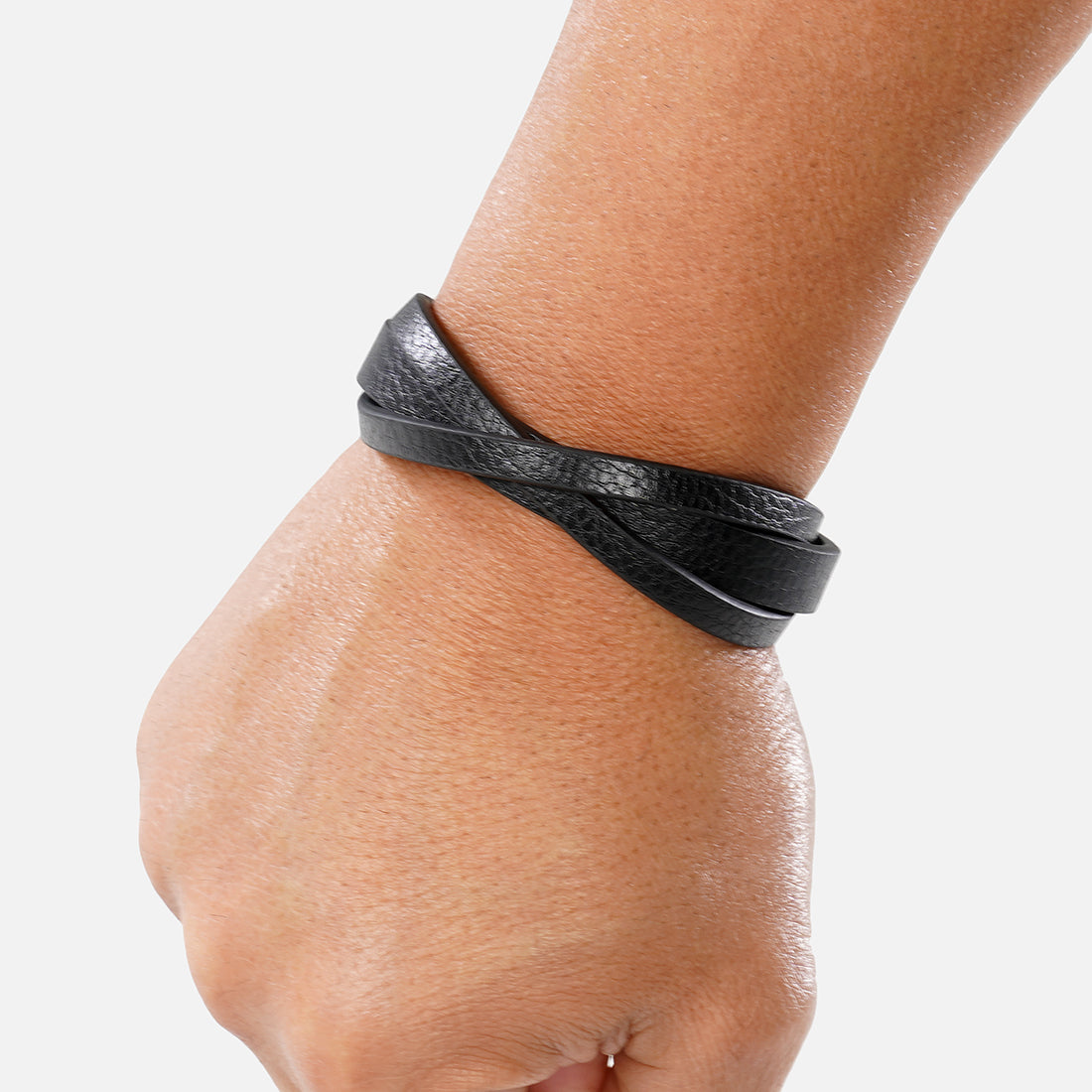 Black Leather 3 in 1 Bracelet