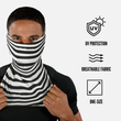 Black White Stripes Neck Gaiter