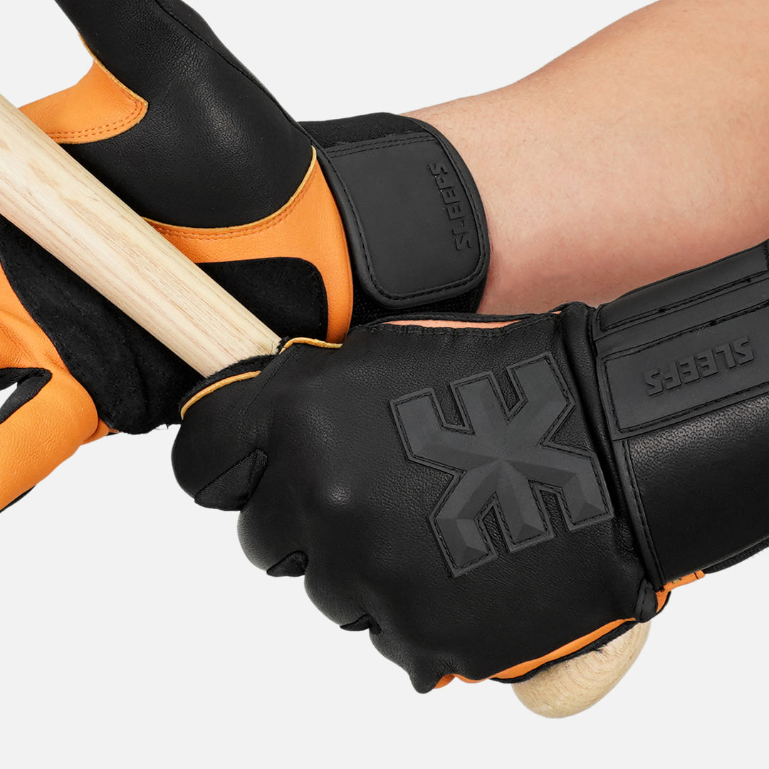 Black Baseball Batting Gloves