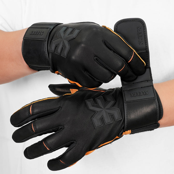 Black Baseball Batting Gloves