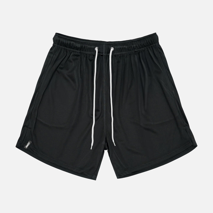 Black Relaxed Shorts - 8"
