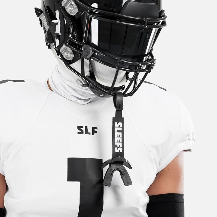 Black X Football Mouthguard with Logo