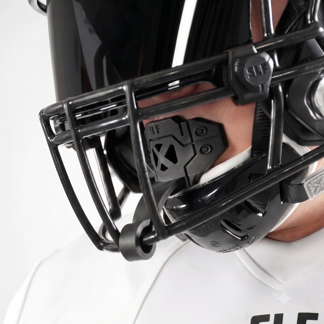 Black X Football Mouthguard with Logo
