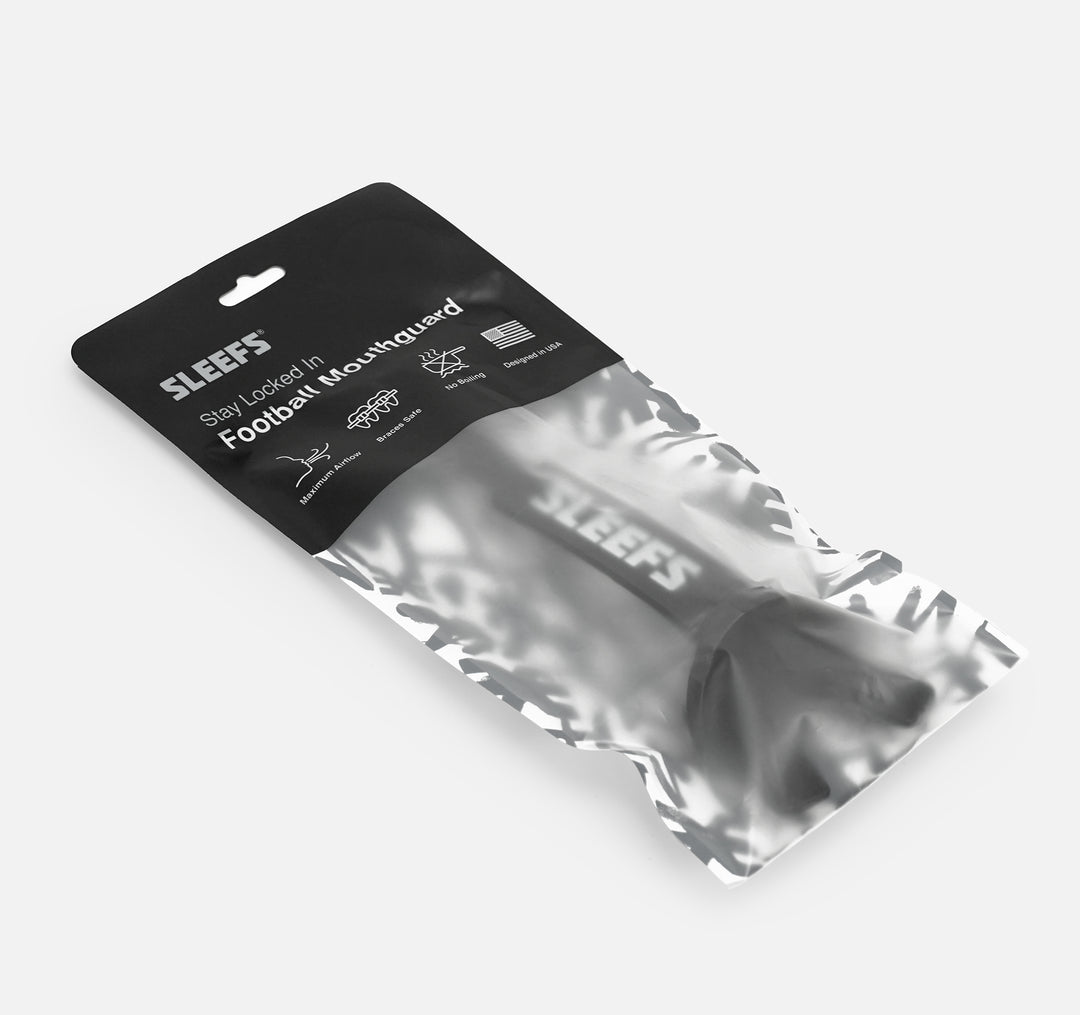 Black X Football Mouthguard with Logo