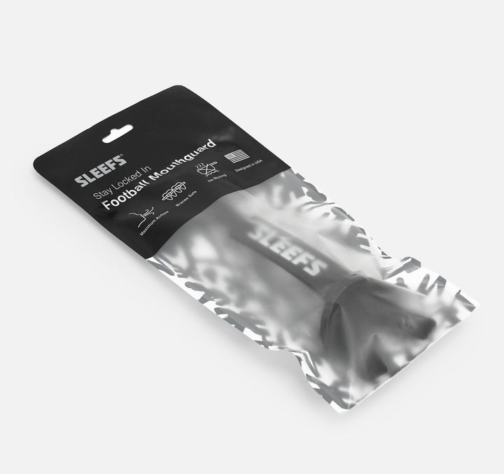 Black X Football Mouthguard with Logo