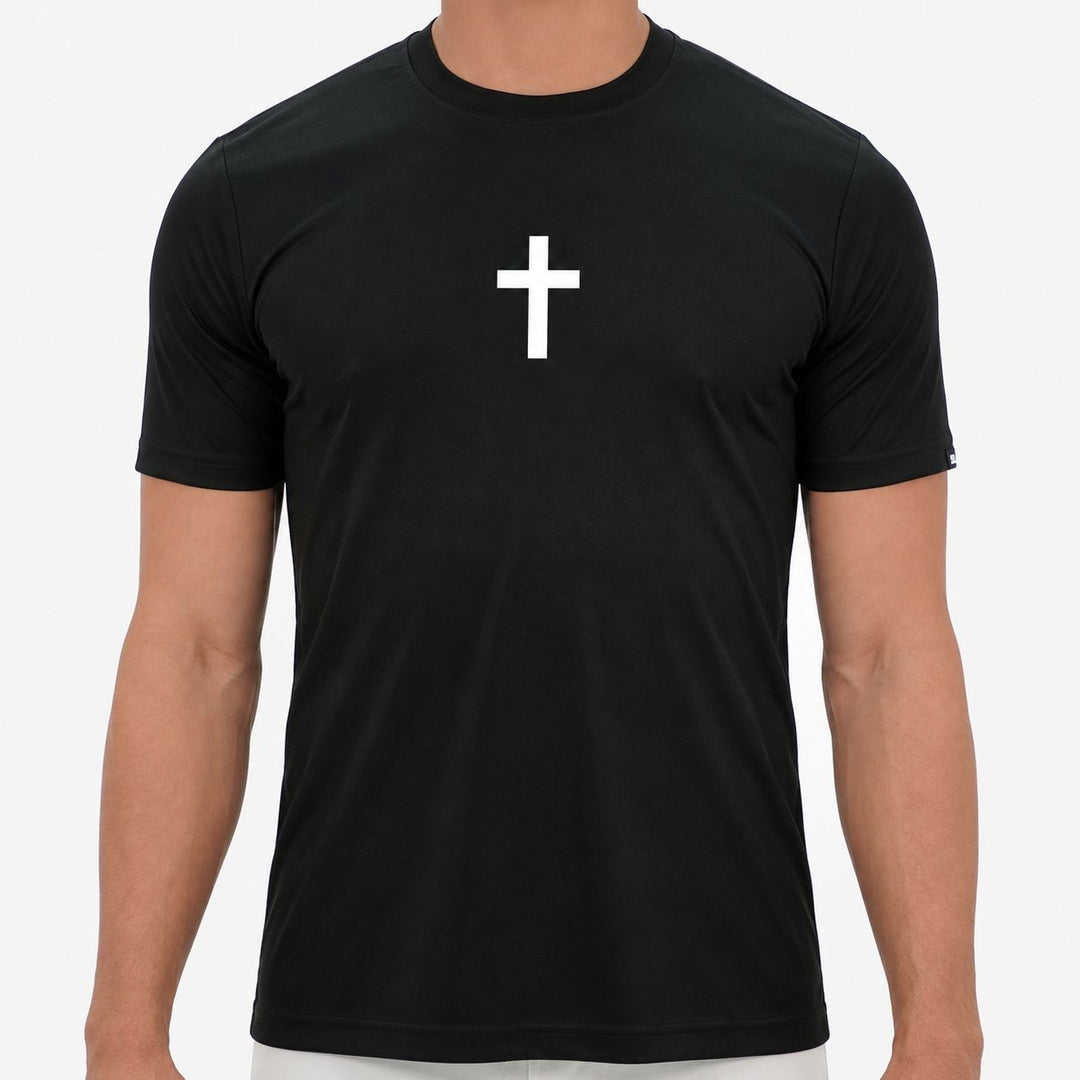 Faith Cross Black Quick Dry Shirt