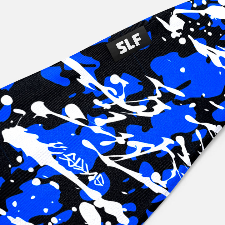 Blue Camo White Splatter Headband