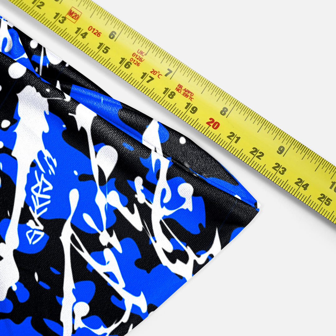 Blue Camo White Splatter Headband