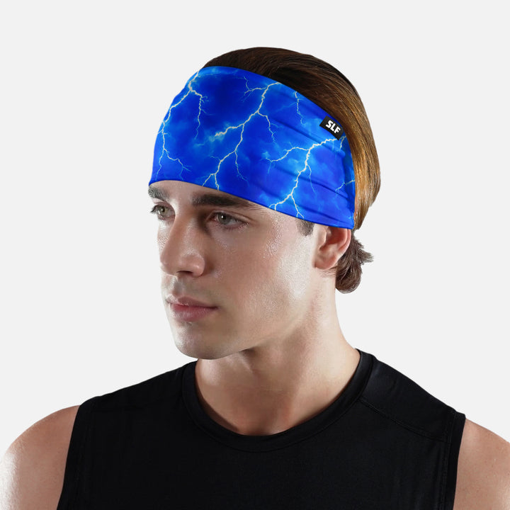 Blue Lightning Headband