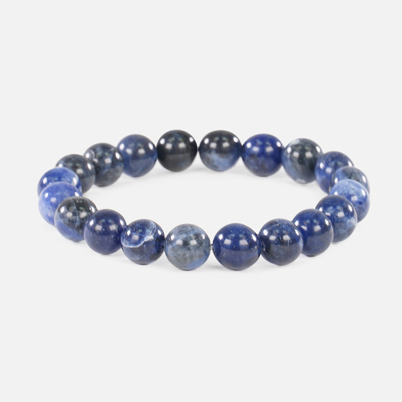 Blue Marble Beaded Bracelet