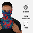 Blue Red Purple Camo Neck Gaiter