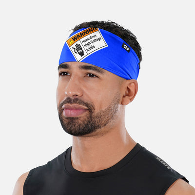 Blue Warning Sign Headband