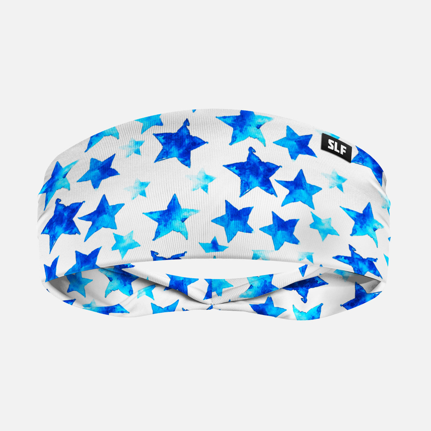 Blue Watercolor Stars Headband
