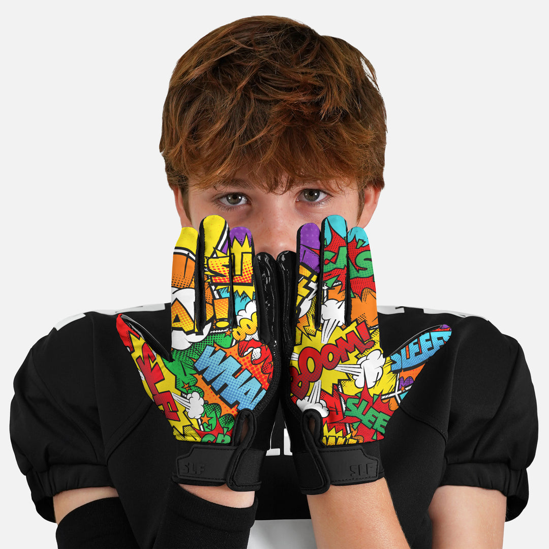 Boom Sticky Kids Football Receiver Gloves