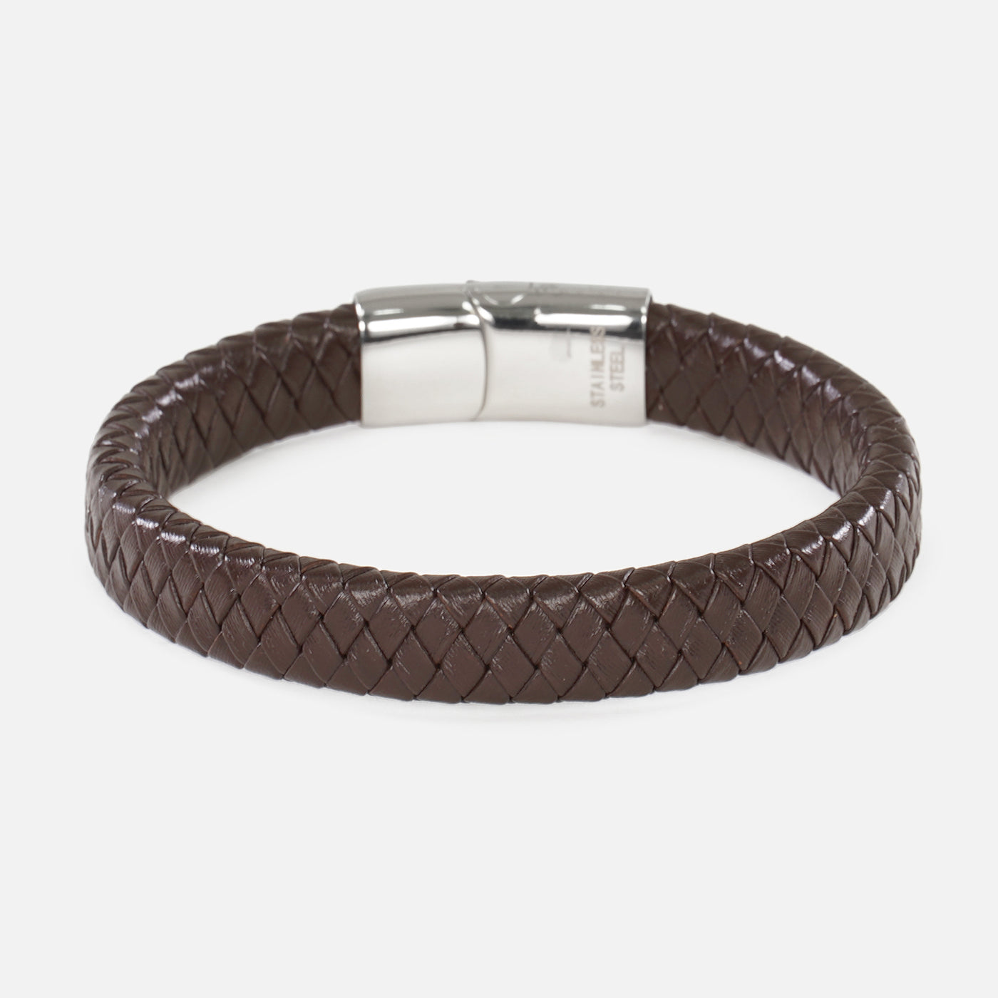 Braided Brown Leather Bracelet