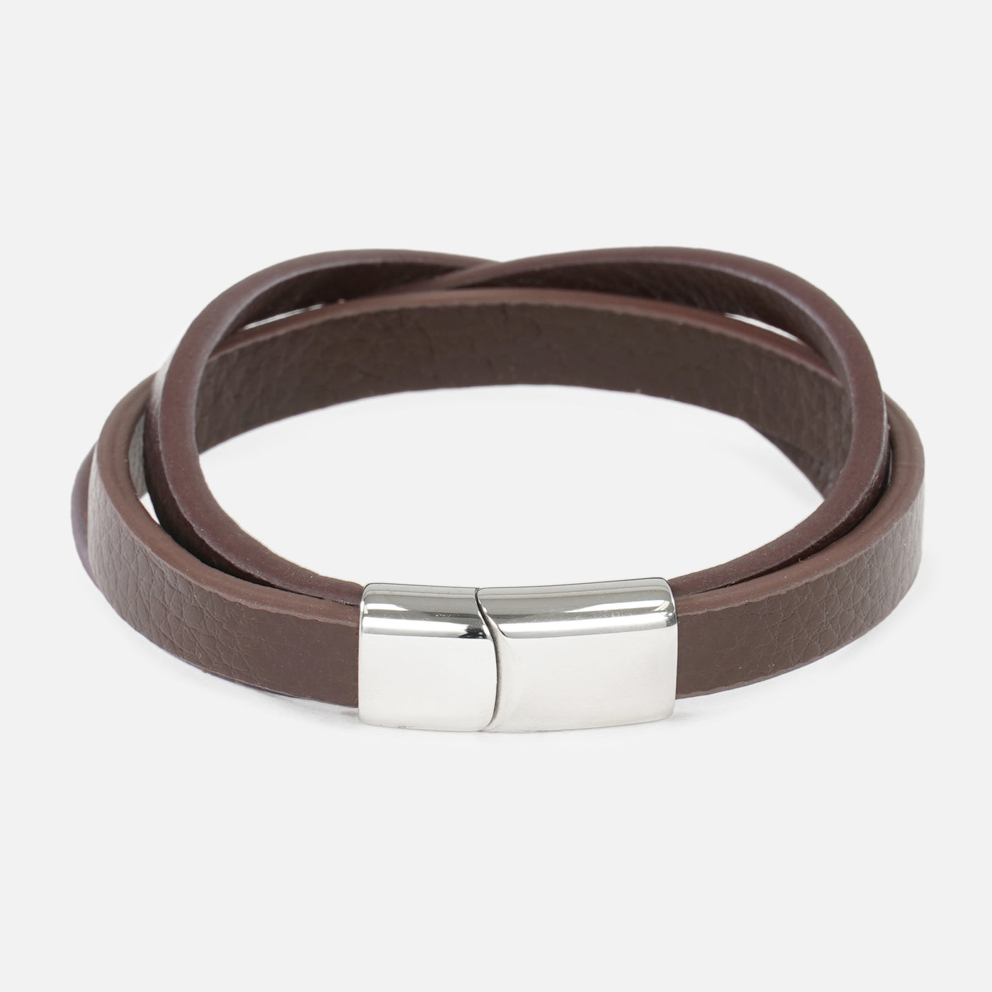 Brown Leather 3 in 1 Bracelet