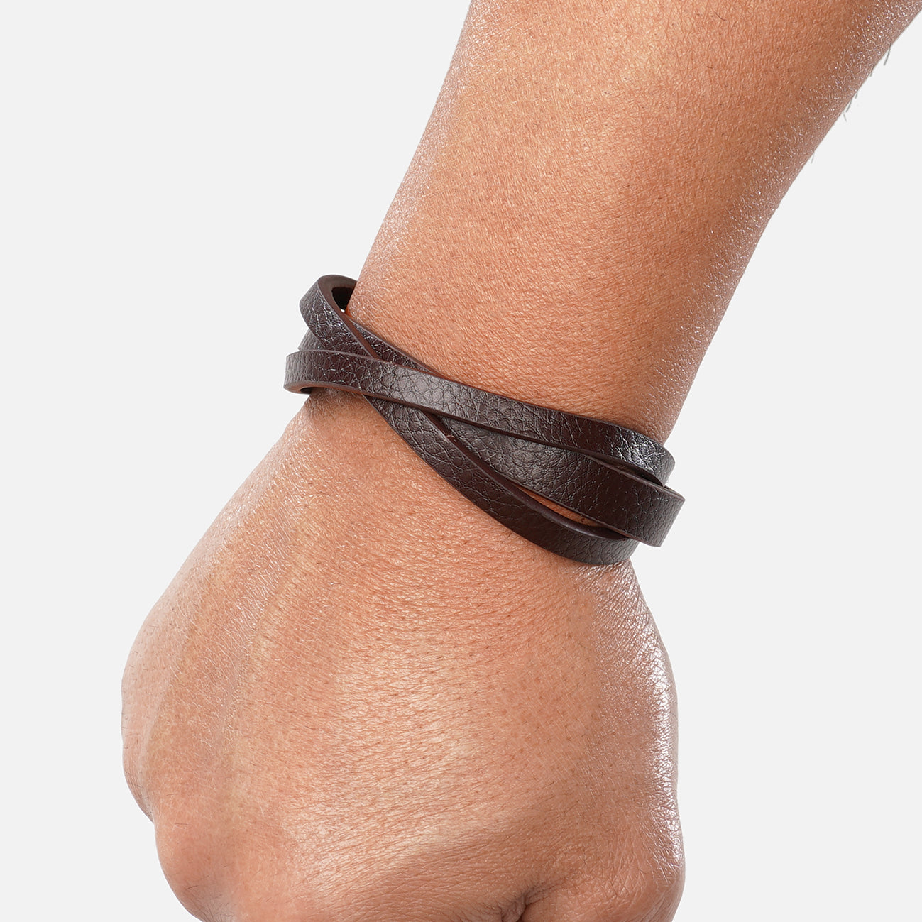 Brown Leather 3 in 1 Bracelet