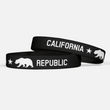 California State Flag Black Motivational Wristband