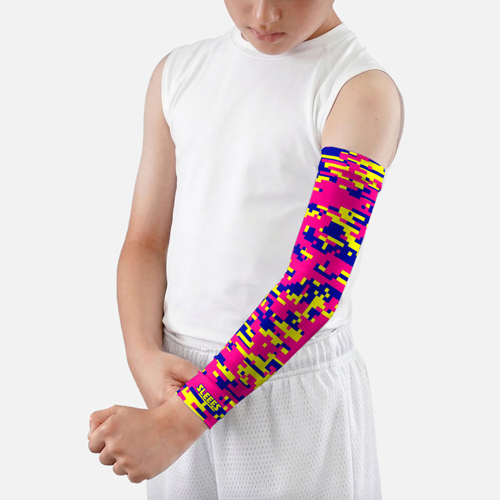 Digi Camo Neon Strike Kids Arm Sleeve