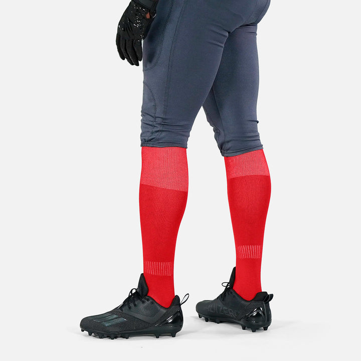 12 Pack Cardinal Red Over The Knee Sport Socks