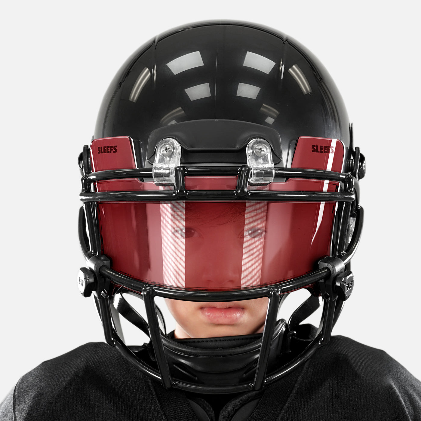 Carmine Red Clear Helmet Eye-Shield Visor for Kids
