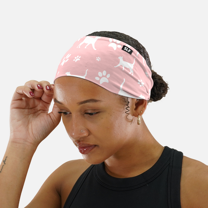 Cats Paws Soft Coral Headband