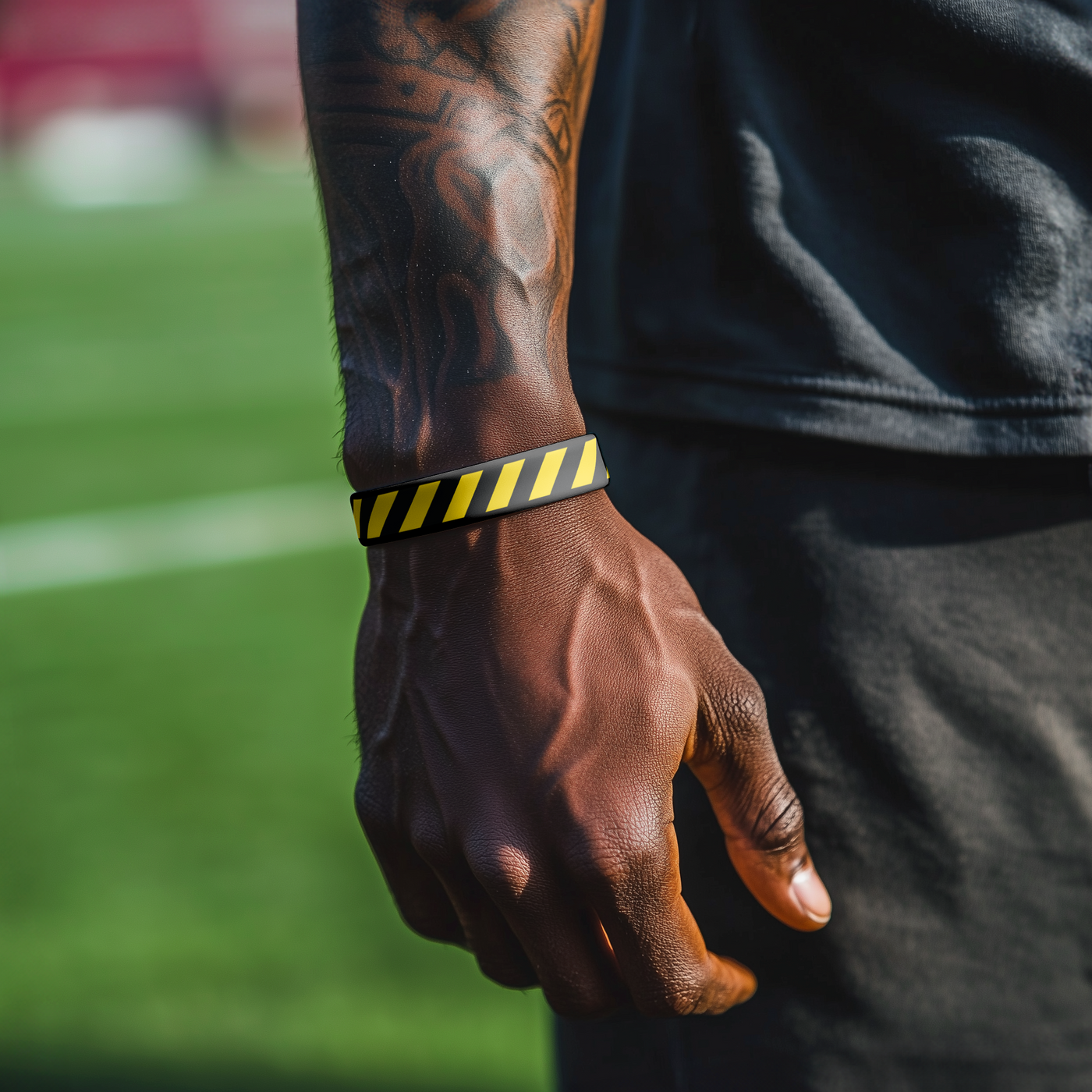 Caution Tape Motivational Wristband