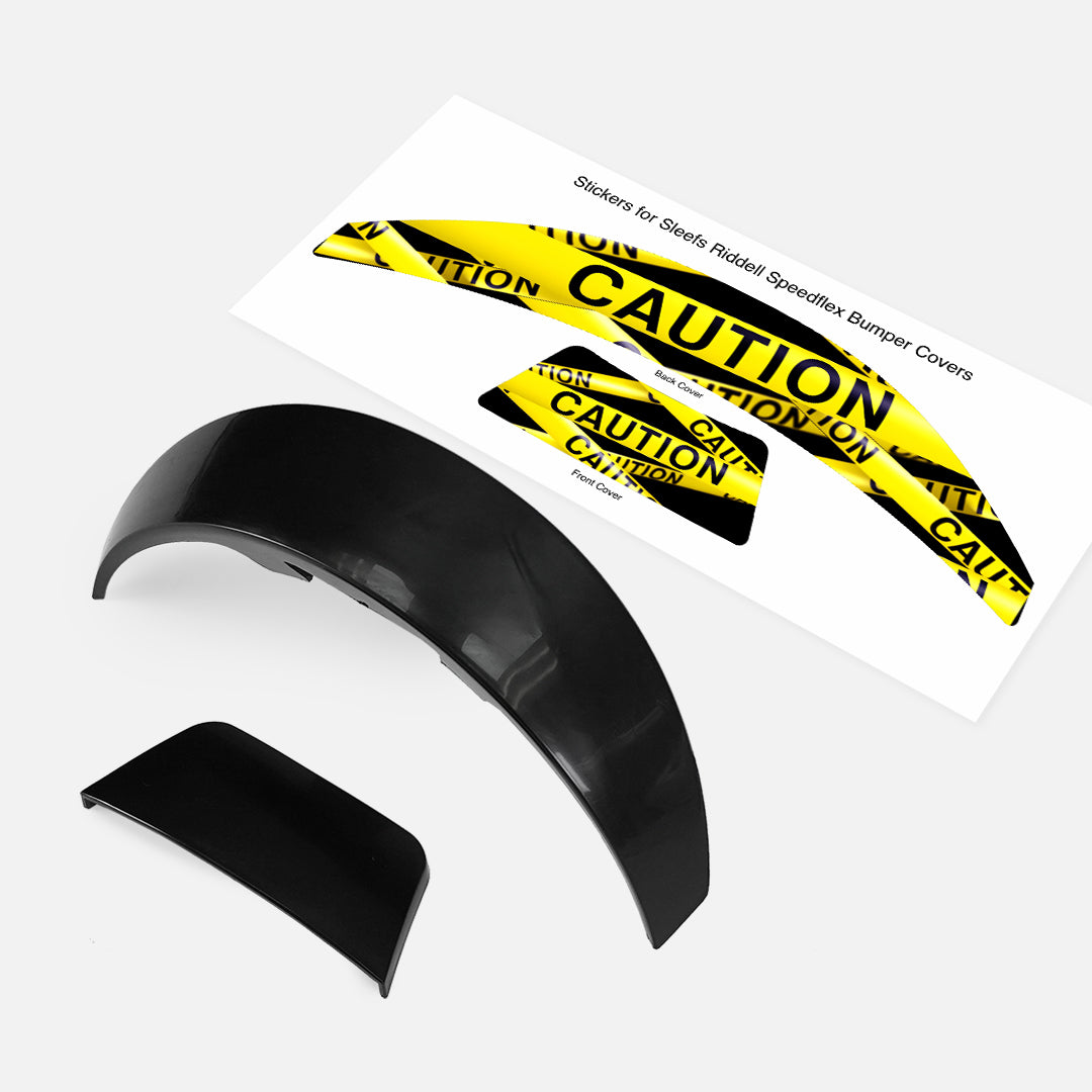 Caution Tape Riddell Speedflex Front and Back Bumper Sticker Kit