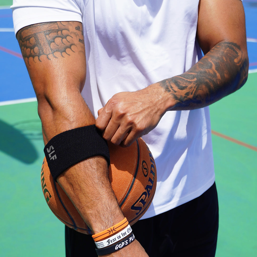 Black Drip Wristband with Logo (Single)