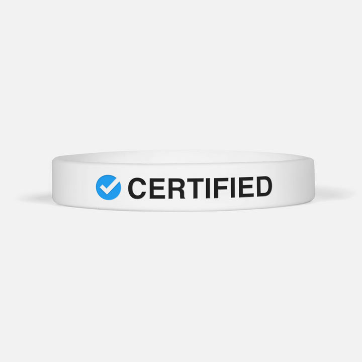 Certified White Motivational Wristband