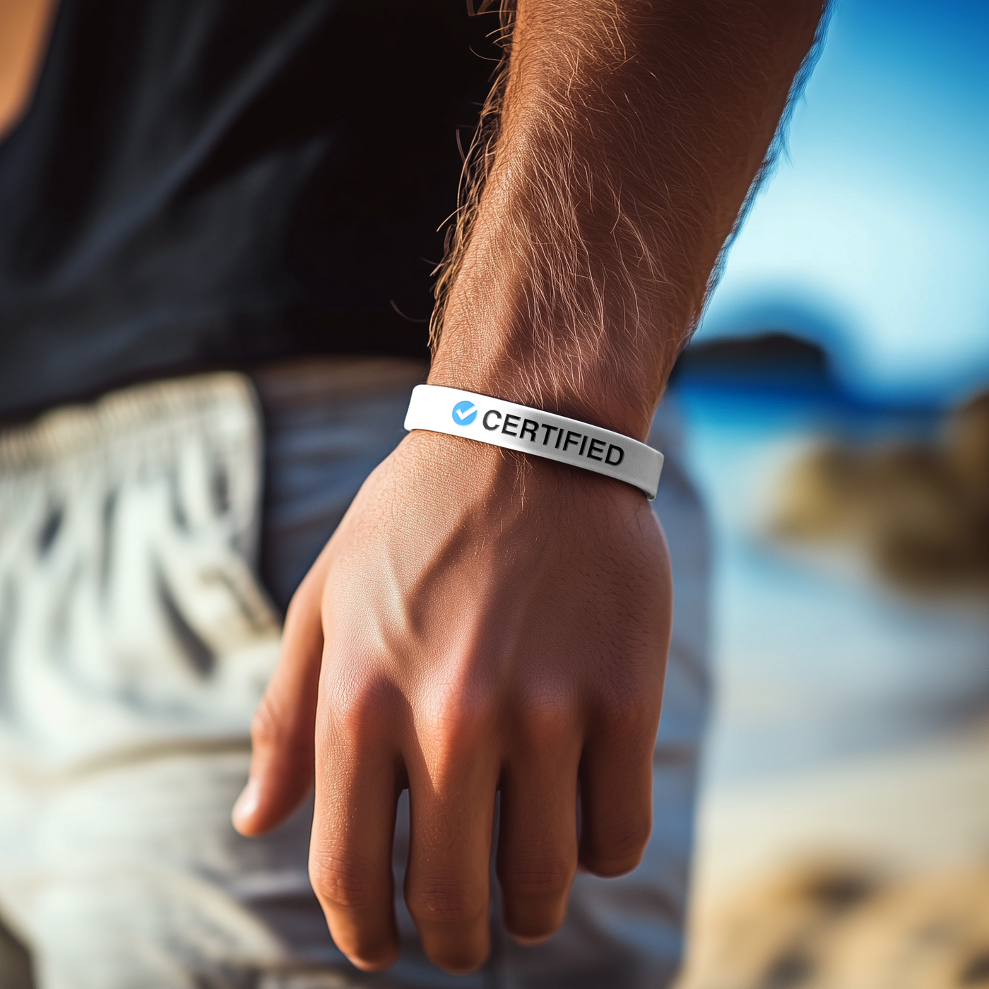 Certified White Motivational Wristband