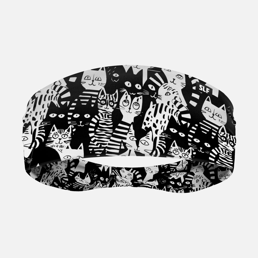 Charming Kittens Black Headband