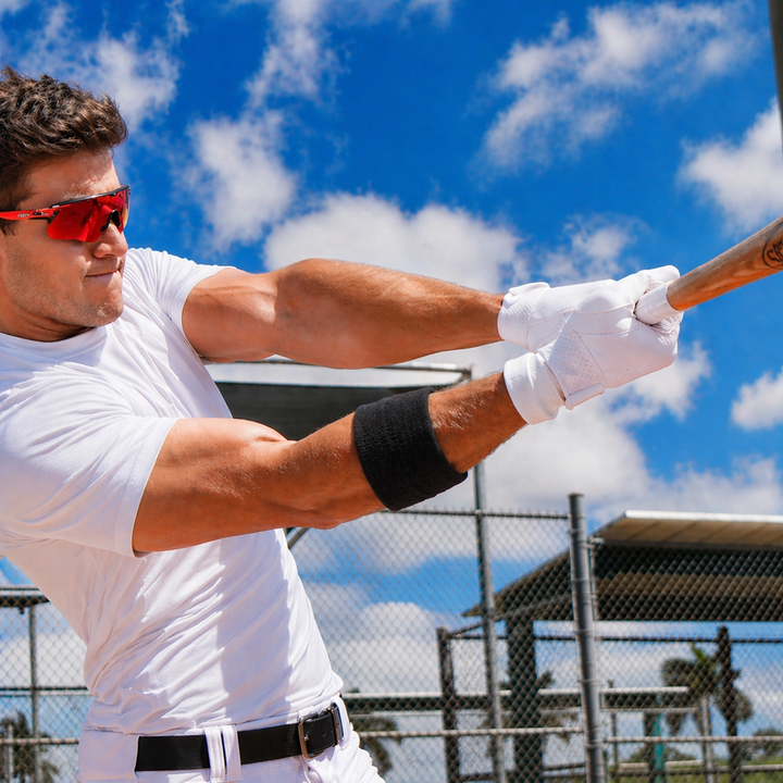 Baseball Cross Black Drip Wristband