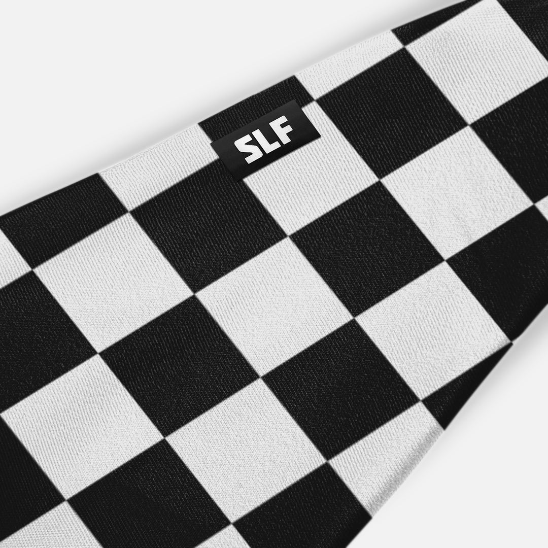 Checkered Black White Headband