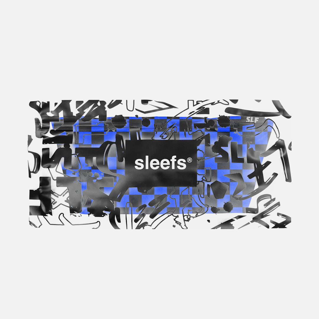 Checkered Blue Black Headband