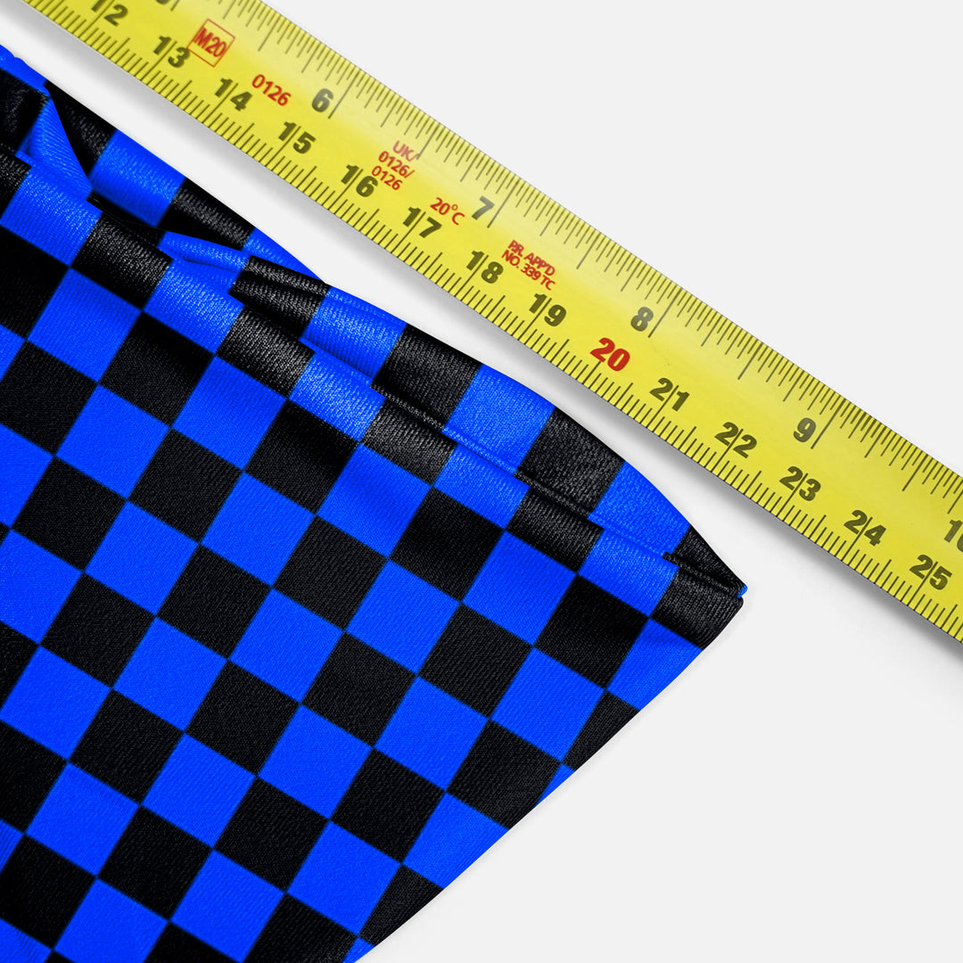 Checkered Blue Black Headband