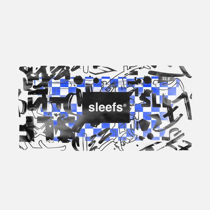 Checkered Blue White Headband