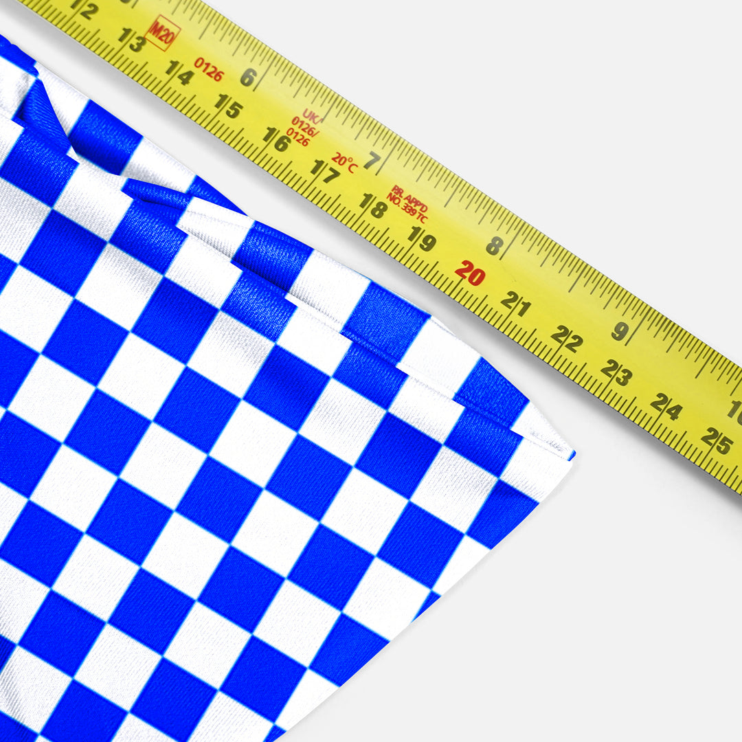 Checkered Blue White Headband