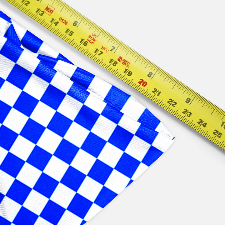 Checkered Blue White Headband