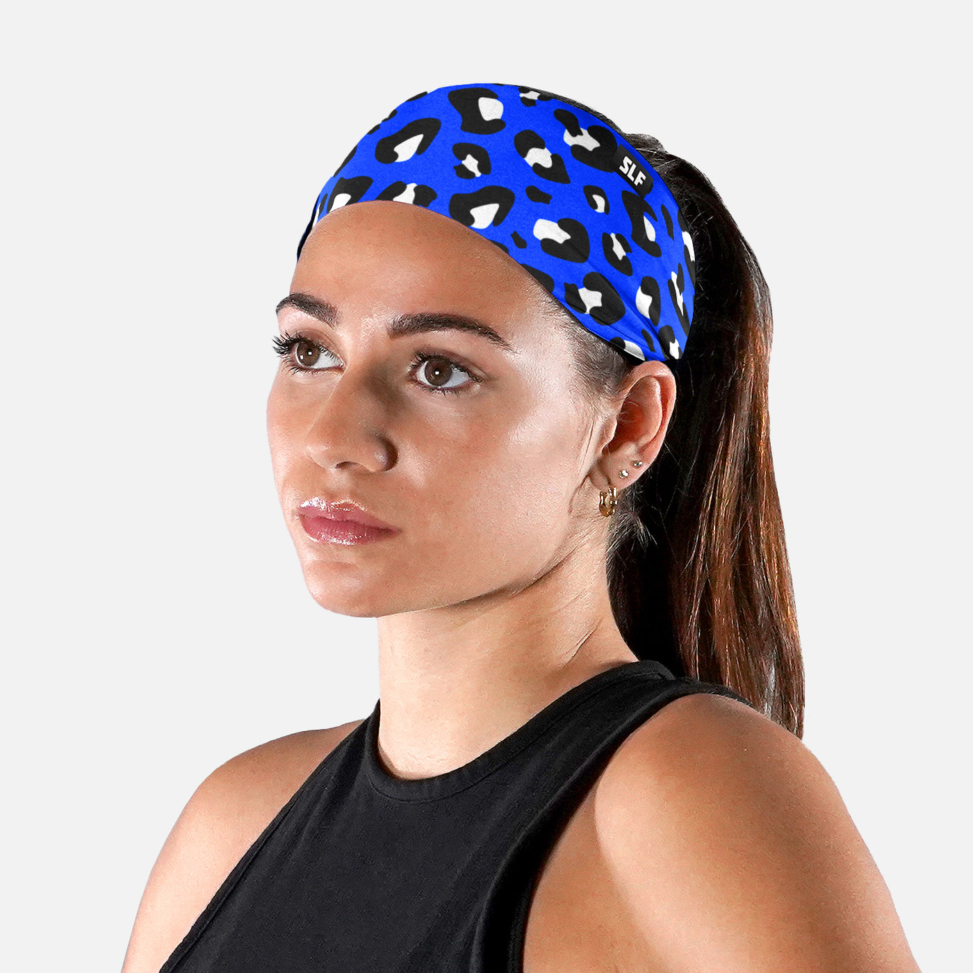 Cheetah Blue Headband