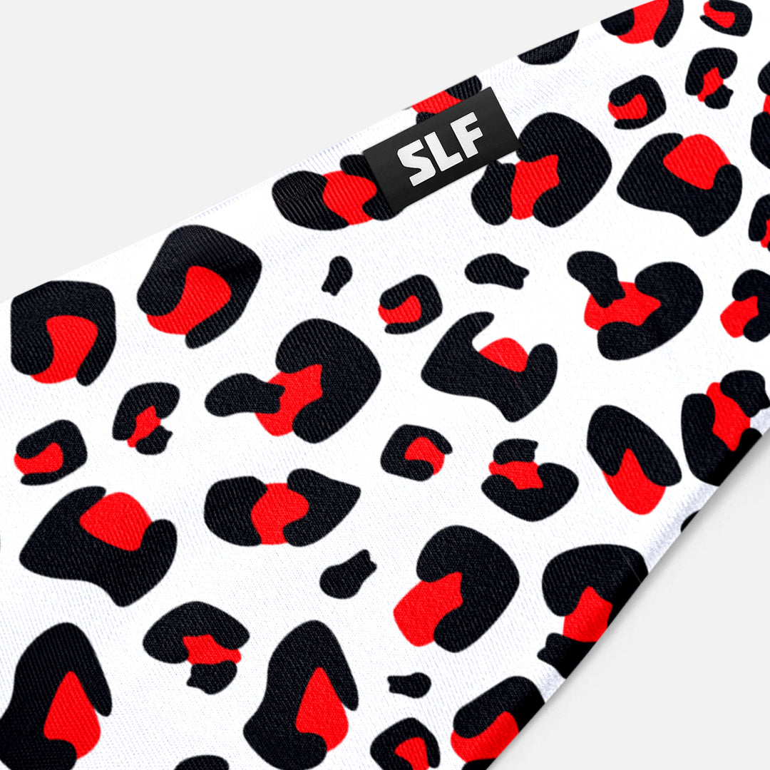 Cheetah White Red Headband